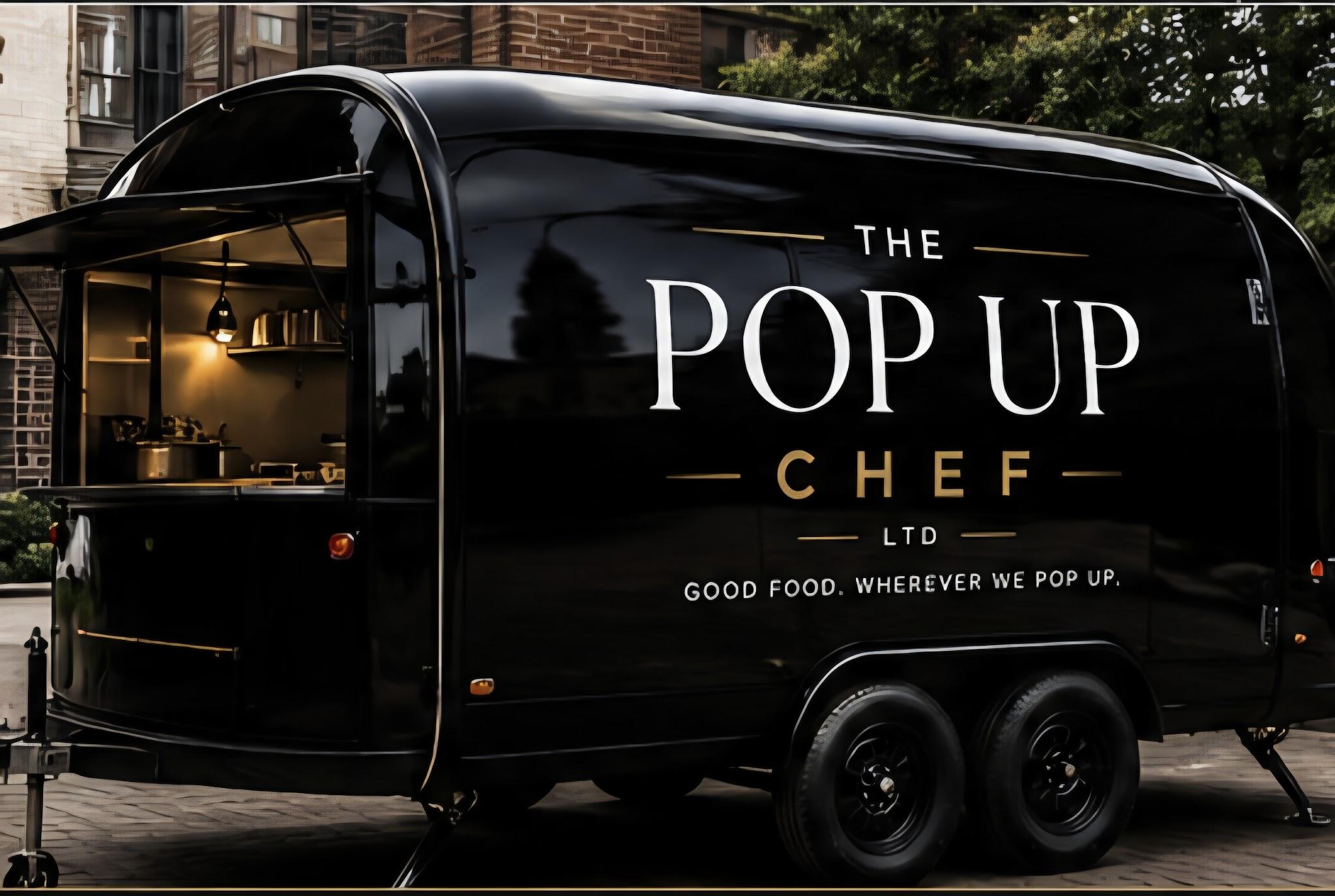 The Pop-Up Chef black and gold catering trailer concept